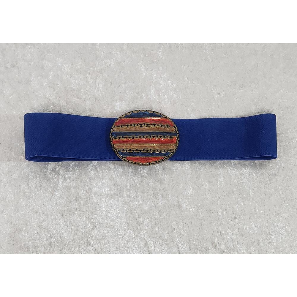 Vintage DAY LOR Womens Enameled Stripped Belt Buckles